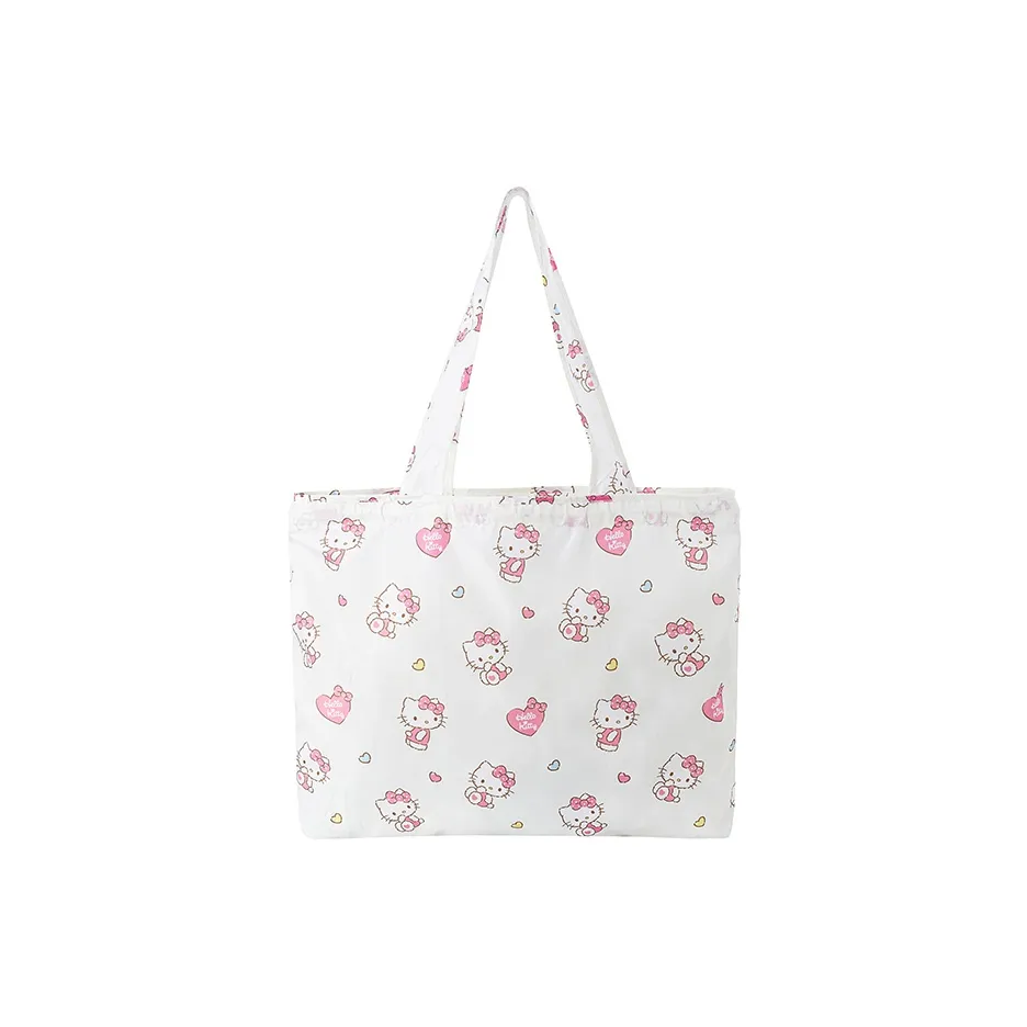 Sanrio Hello Kitty Polyester Tote Bag Shoulder Bag Women's Ecru