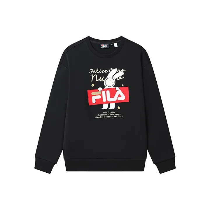 FILA CNY X Buer Rabbit Sweatshirts Unisex Black