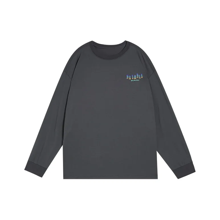 RIGORER Осенний Зимний Пара Длинный Рукав Т-Рубашка Унисекс