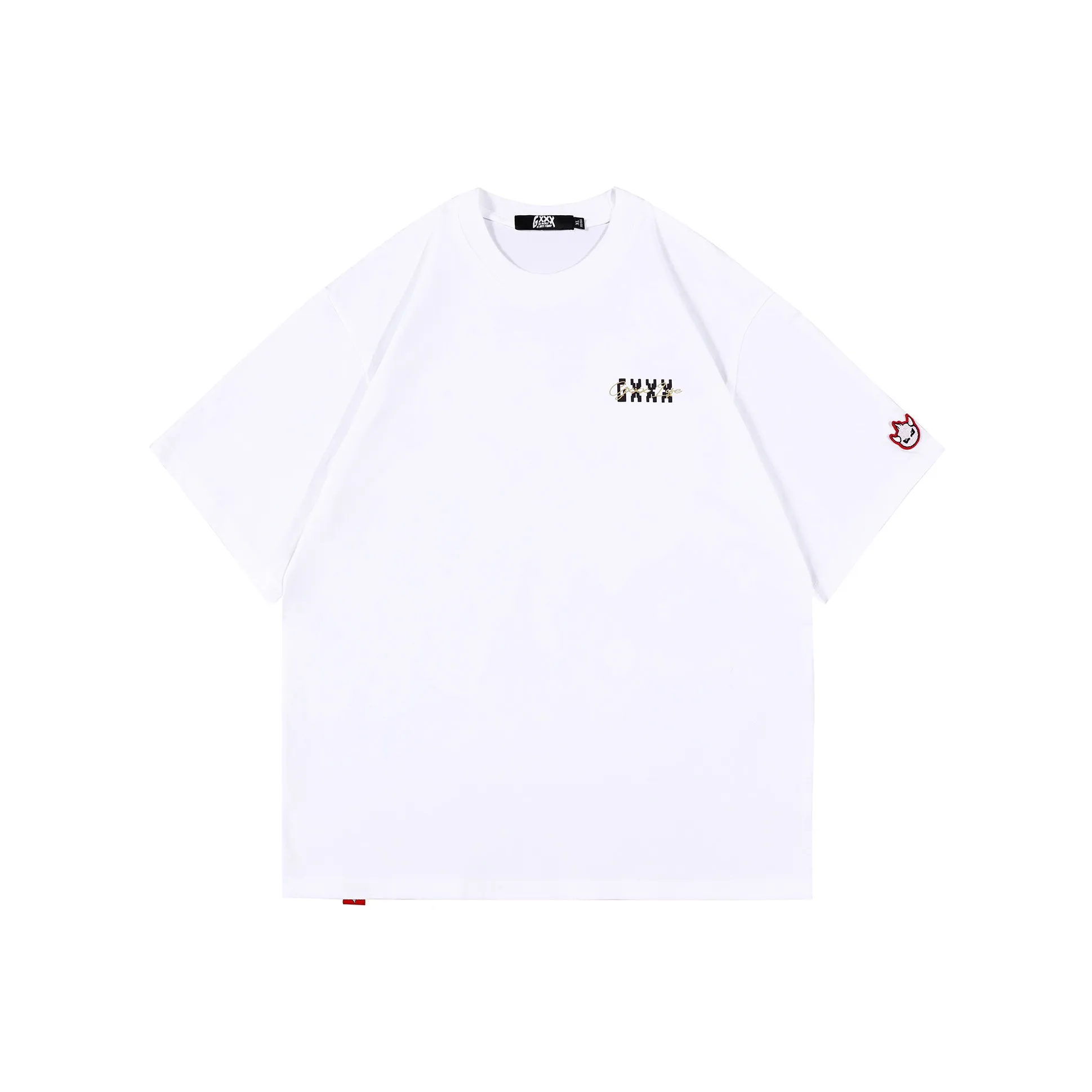 GXXX 100% хлопок Короткий рукав Т-рубашка Унисекс