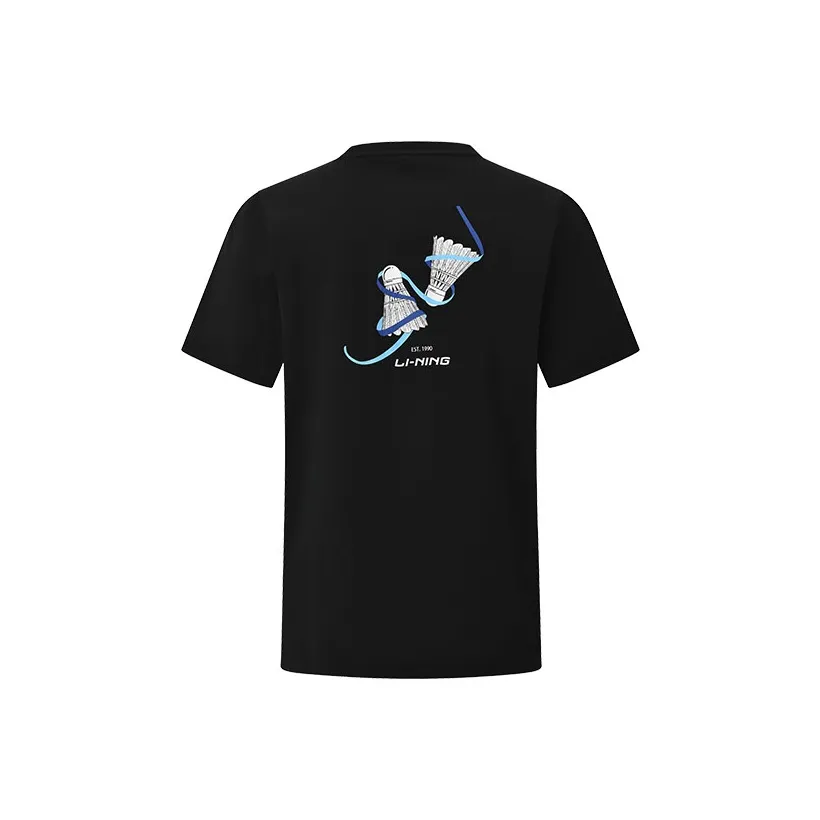 LINING Badminton series Т-рубашка Унисекс Черный