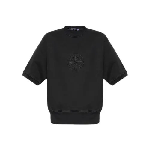 STONE ISLAND Черный Мужские Свитшоты