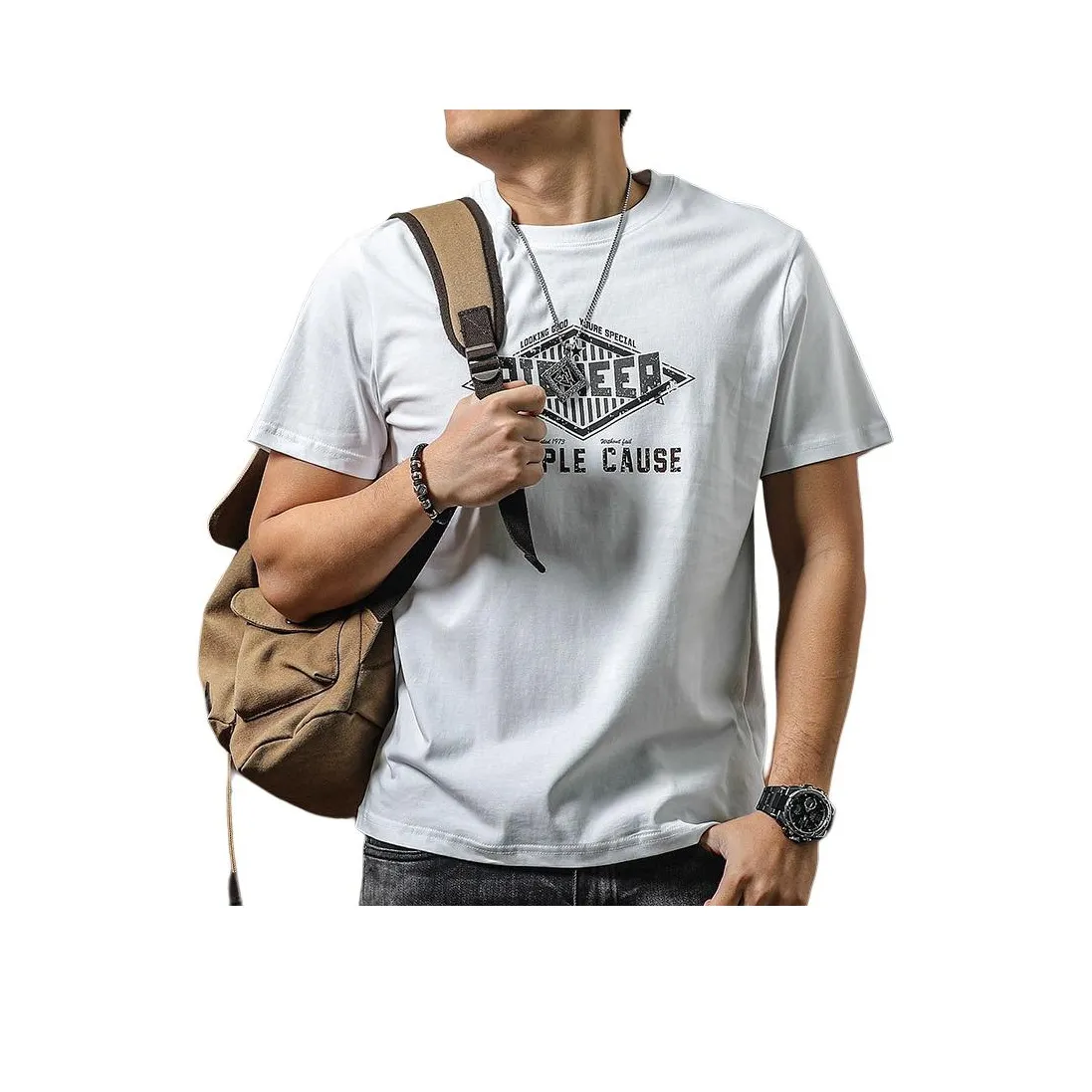 Seasonal Words T-Shirt Мужской Белый