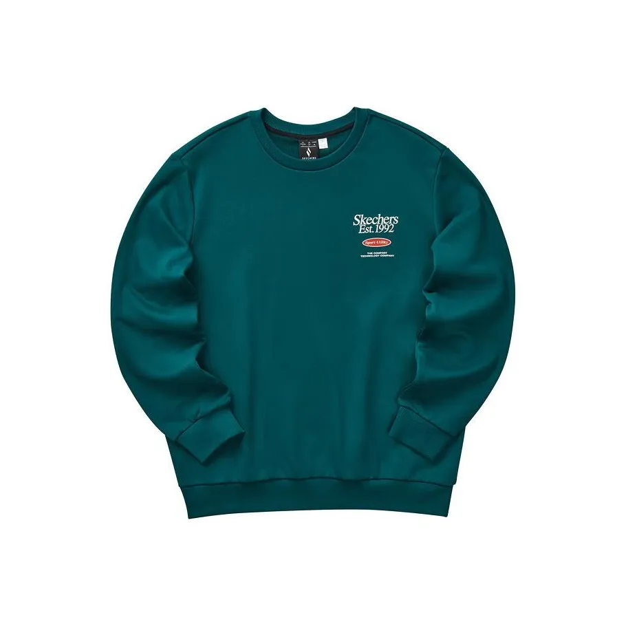 Skechers Colorful Sweatshirt Unisex Deep Sea Green