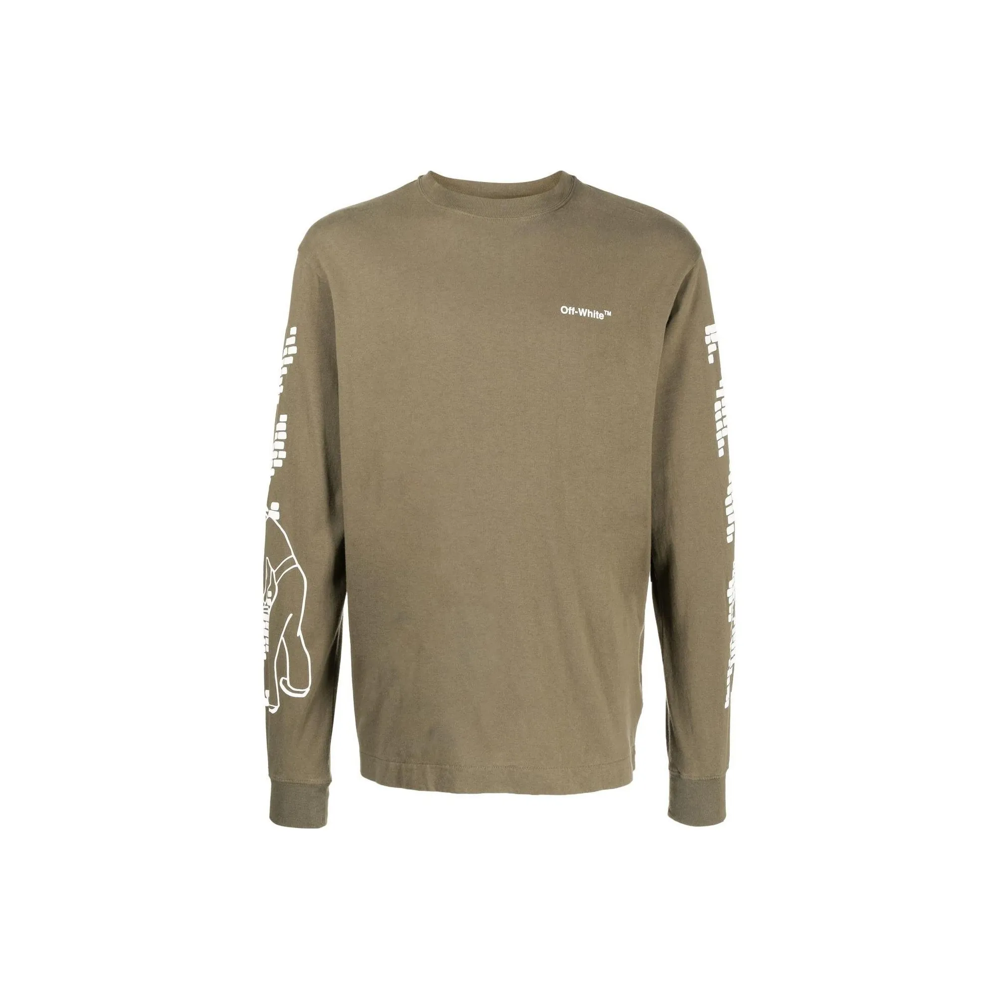 OFF WHITE Sweatshirts Men Army Green
