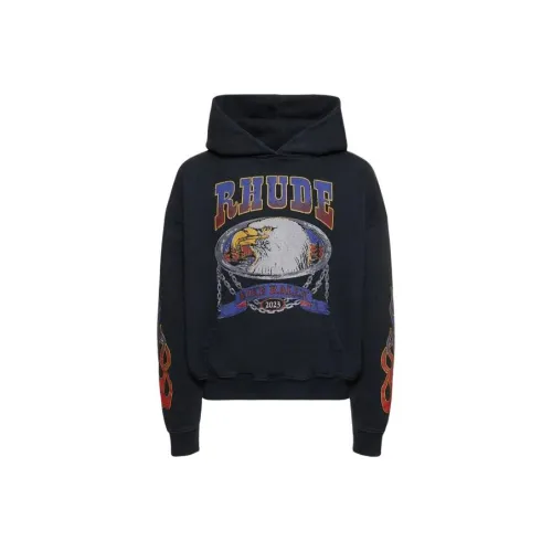 Rhude Черный Мужские Свитшоты