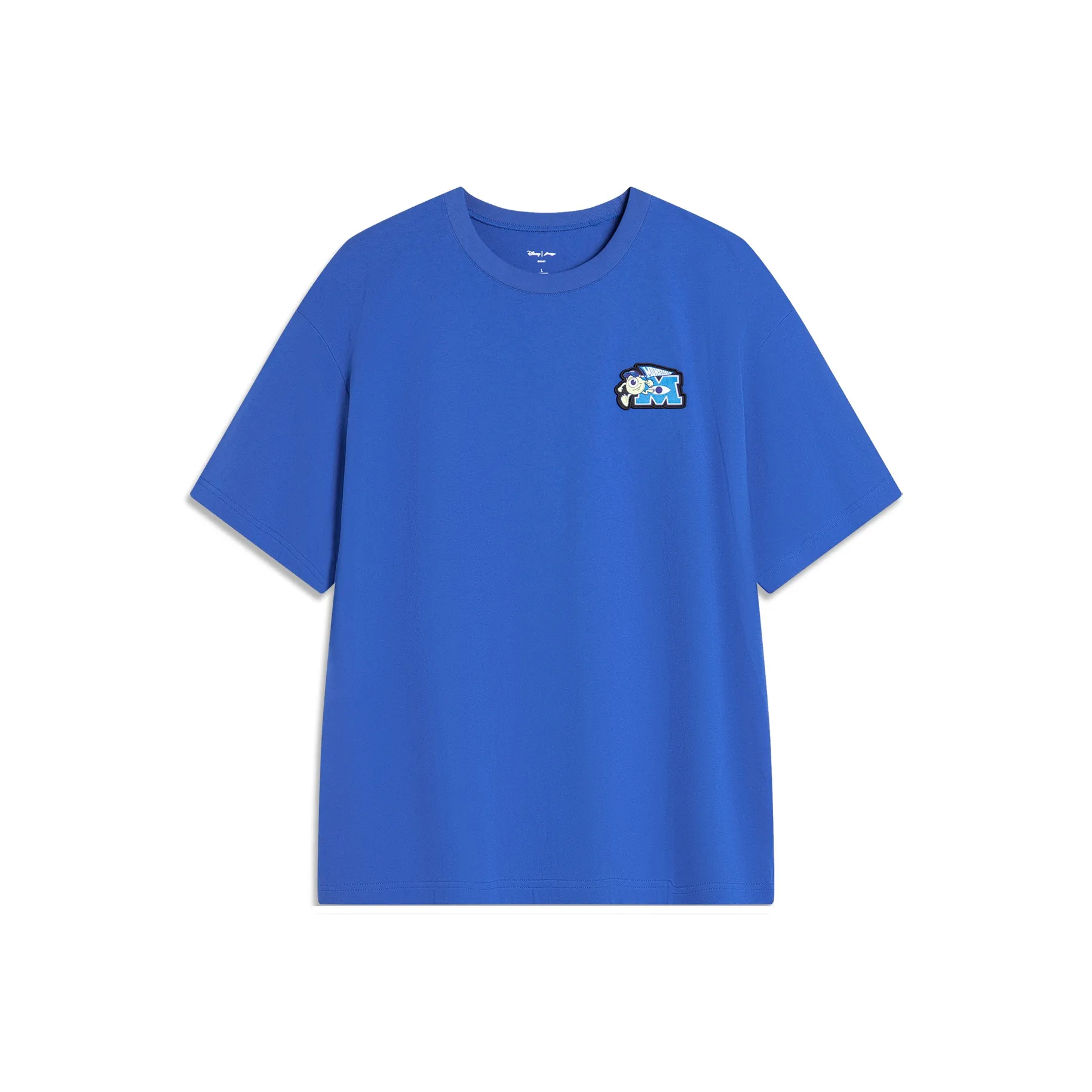 LINING x Disney Monsters University Совместная брендированная Disney Рубашка Унисекс Цветная Синяя