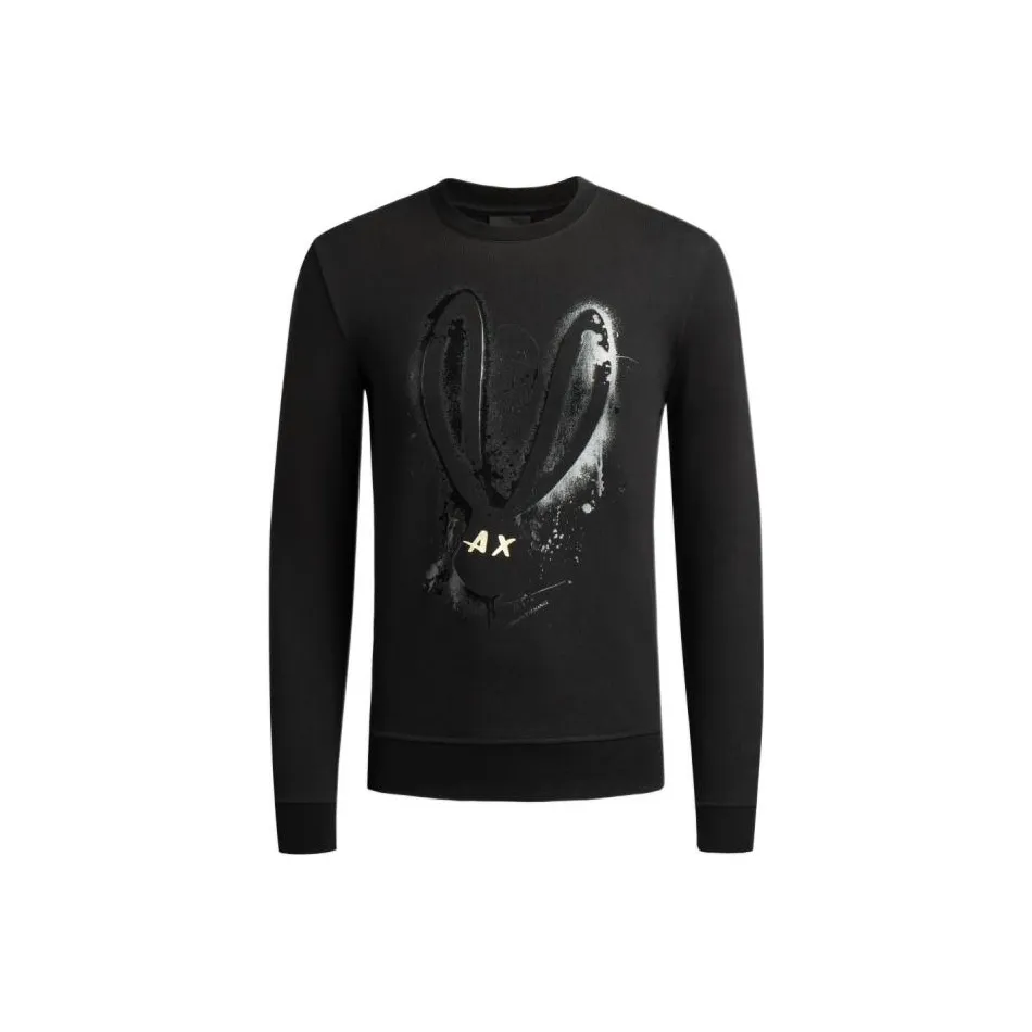 ARMANI EXCHANGE Year Of The Rabbit Sweatshirts Men's Black