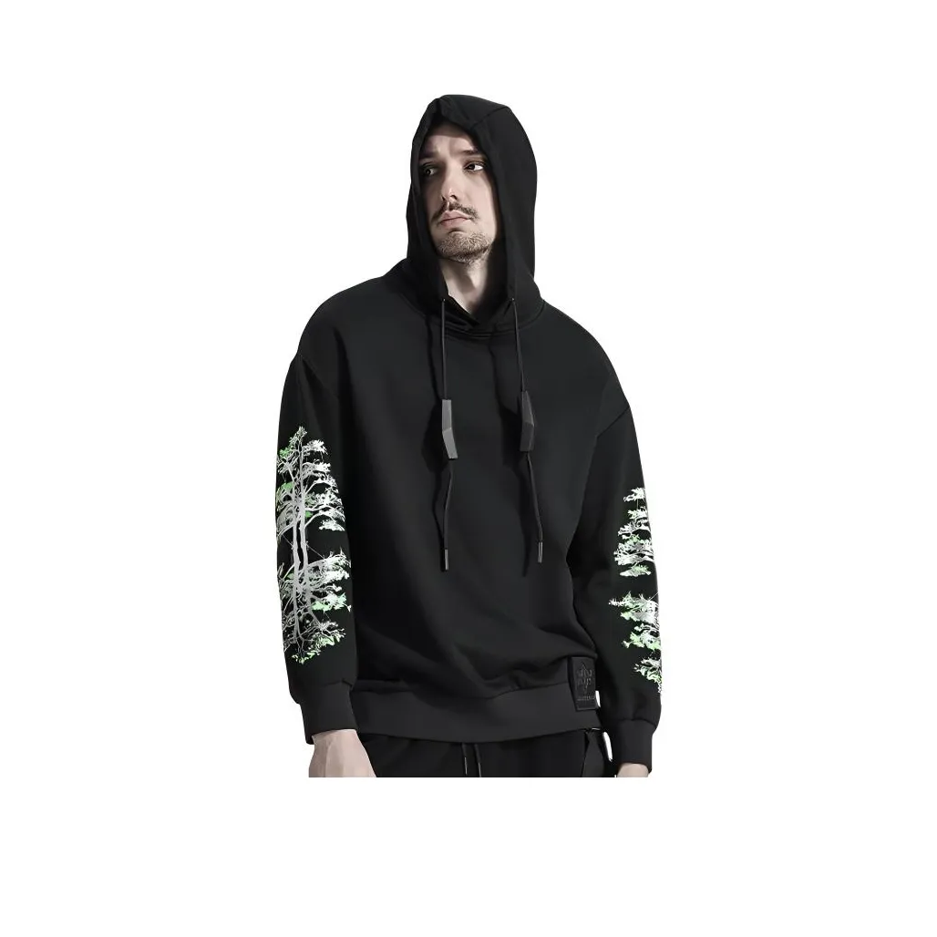 NORVINCY Дышащий Спортивный крой стиль спущенного плеча повседневный свитшот мужской