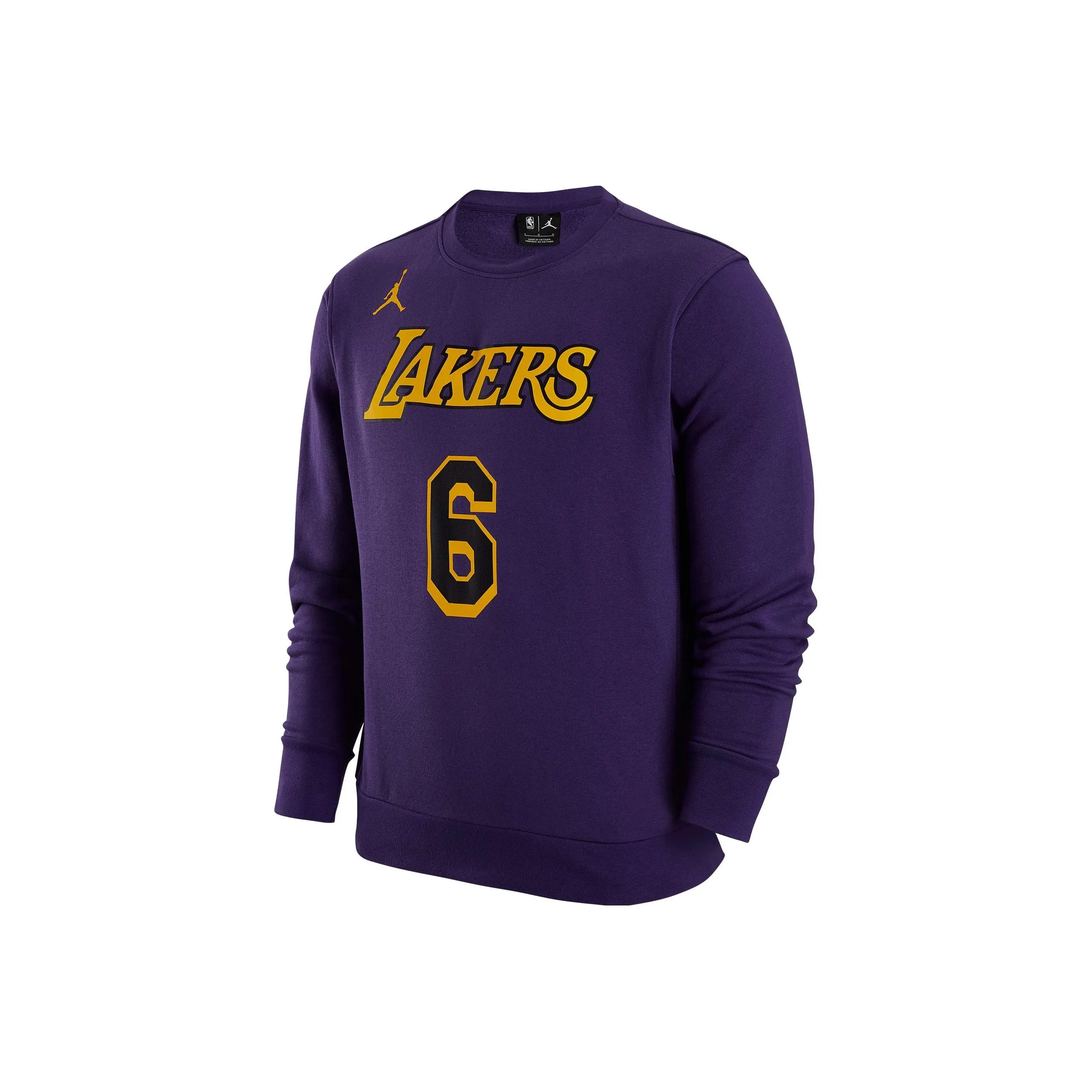 Jordan Angeles Lakers LeBron James Свитшот Мужской Фиолетовый