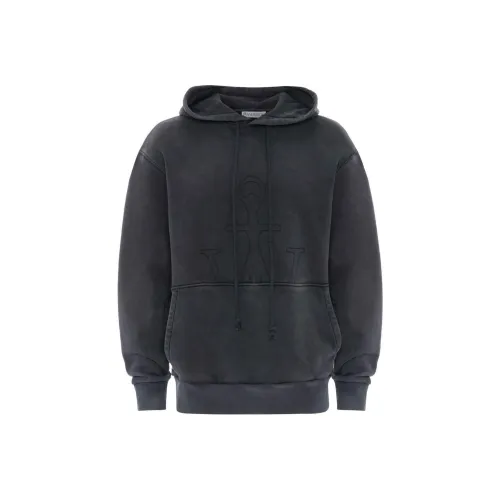 JW Anderson Промытый черный Мужские Свитшоты