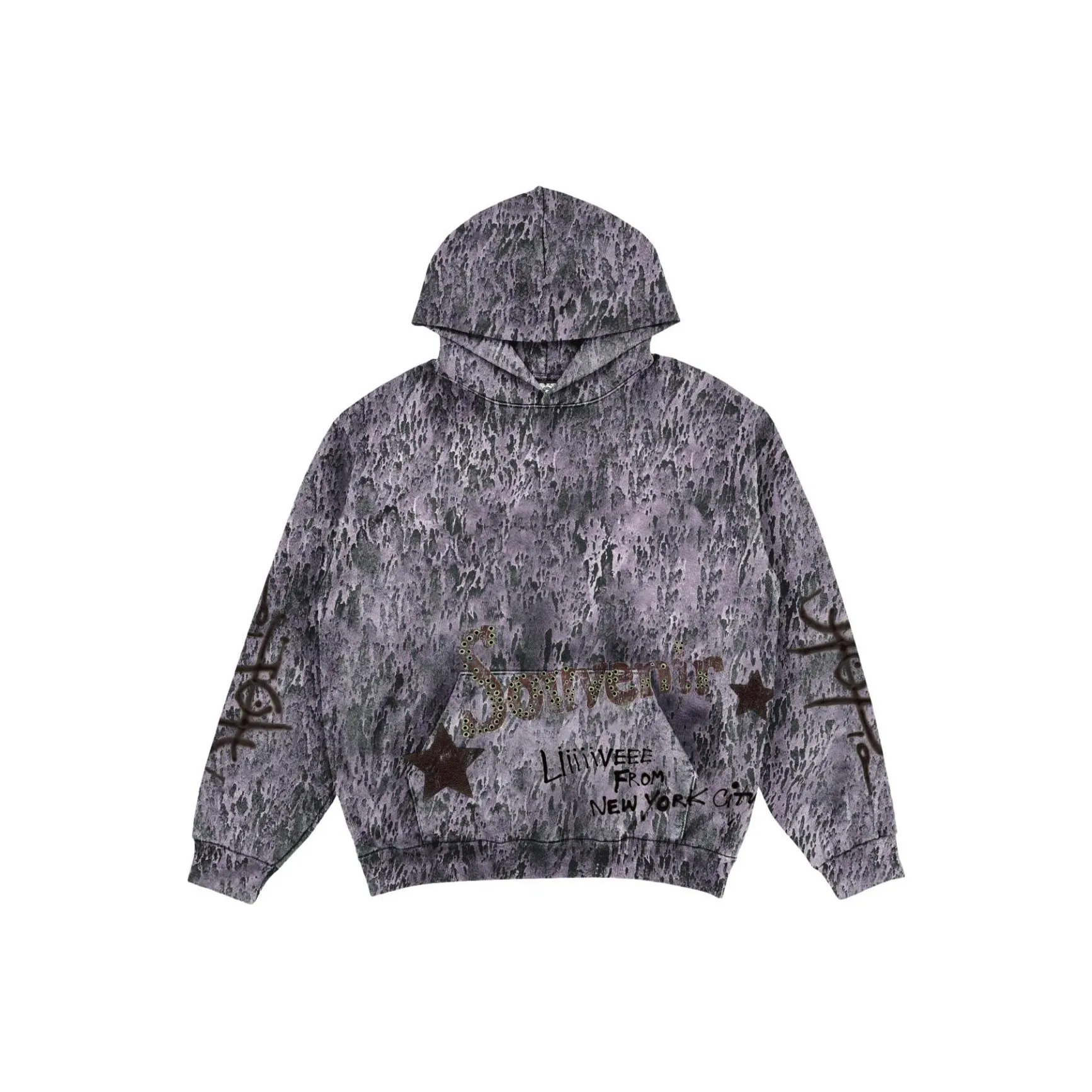 Travis Scott FW23 Свитшот Унисекс Фиолетовый Серый