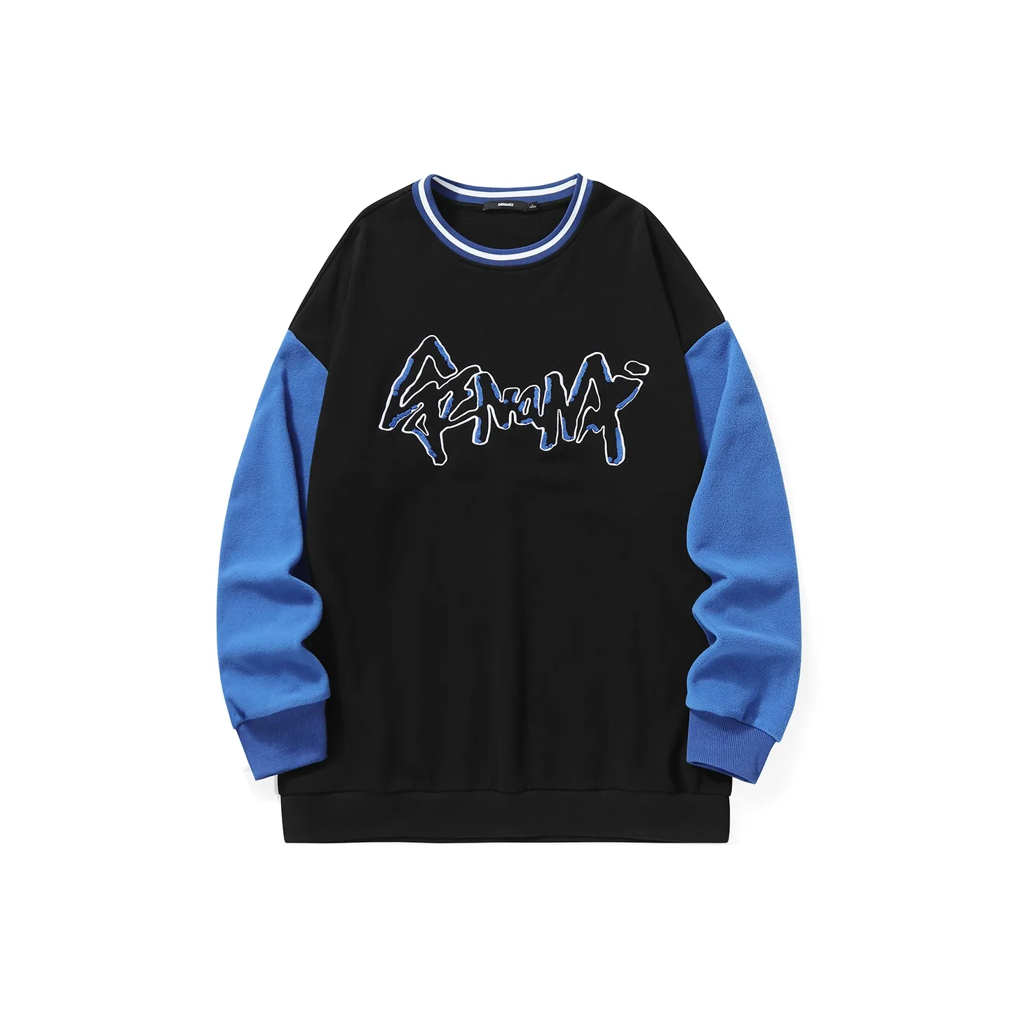 GENANX Sweatshirts Unisex Black Blue