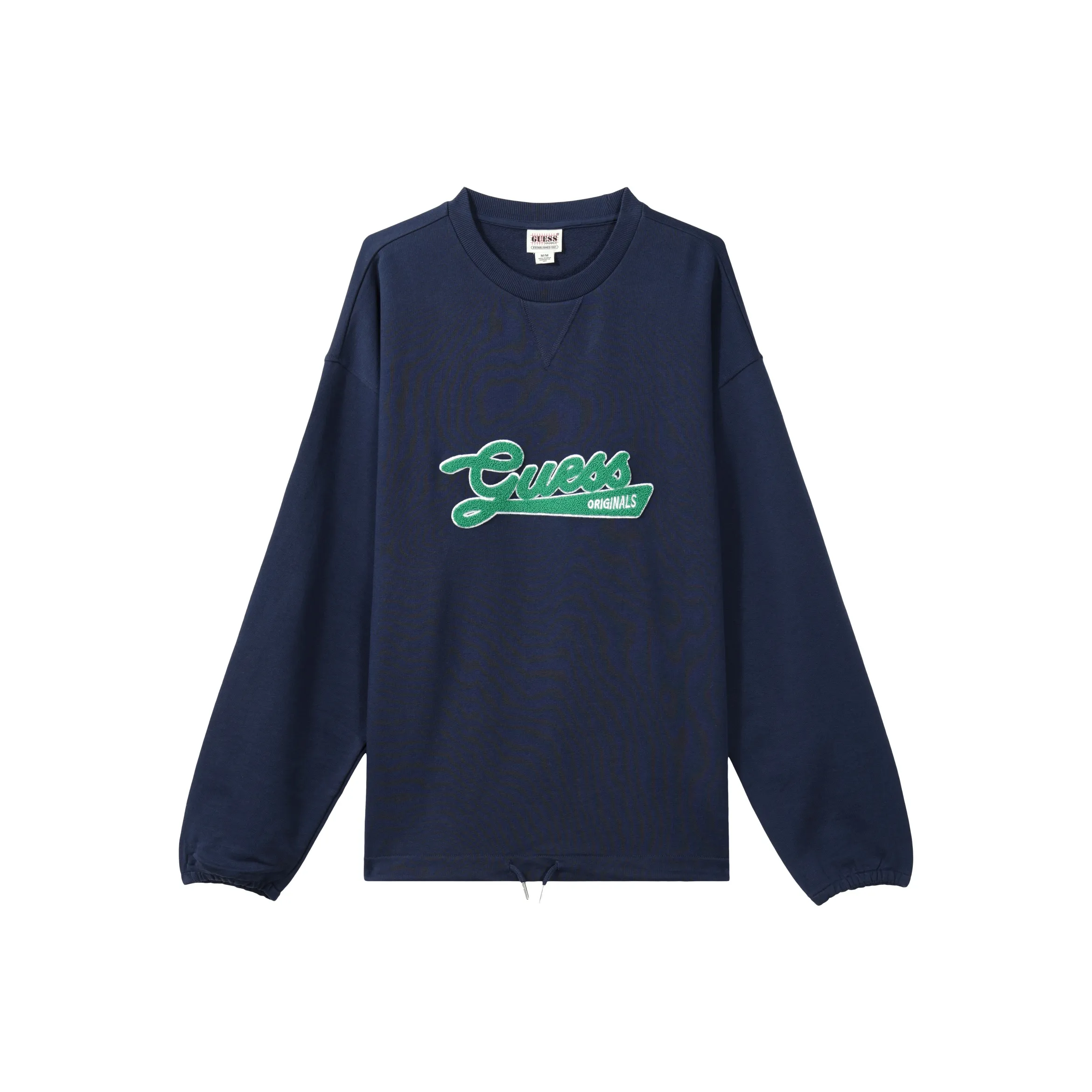 GUESS Originals Drawstring Sweatshirt Men's Black Blue