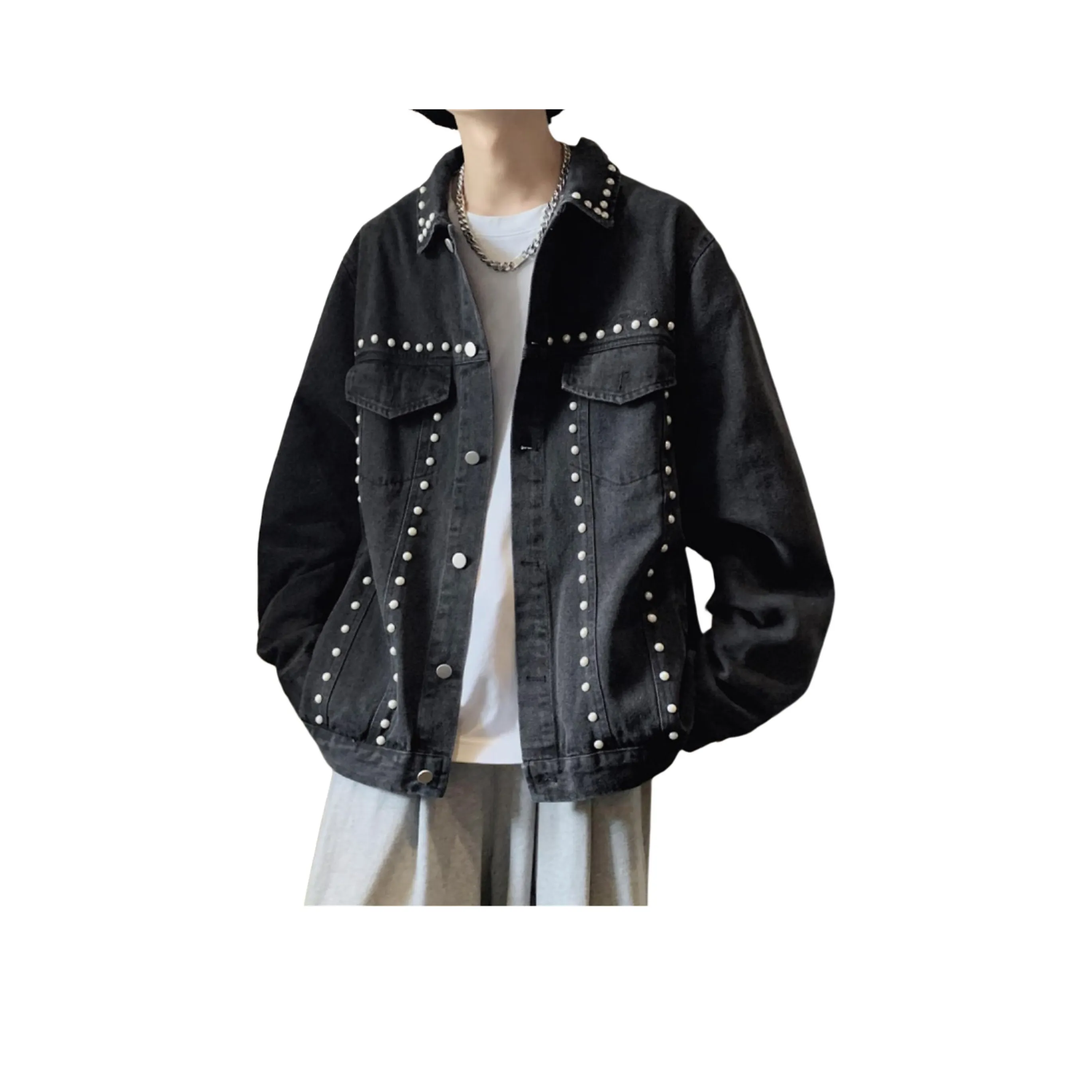 FA2LO Denim Jacket Unisex Black FA2LO Деним Куртка Унисекс Черный