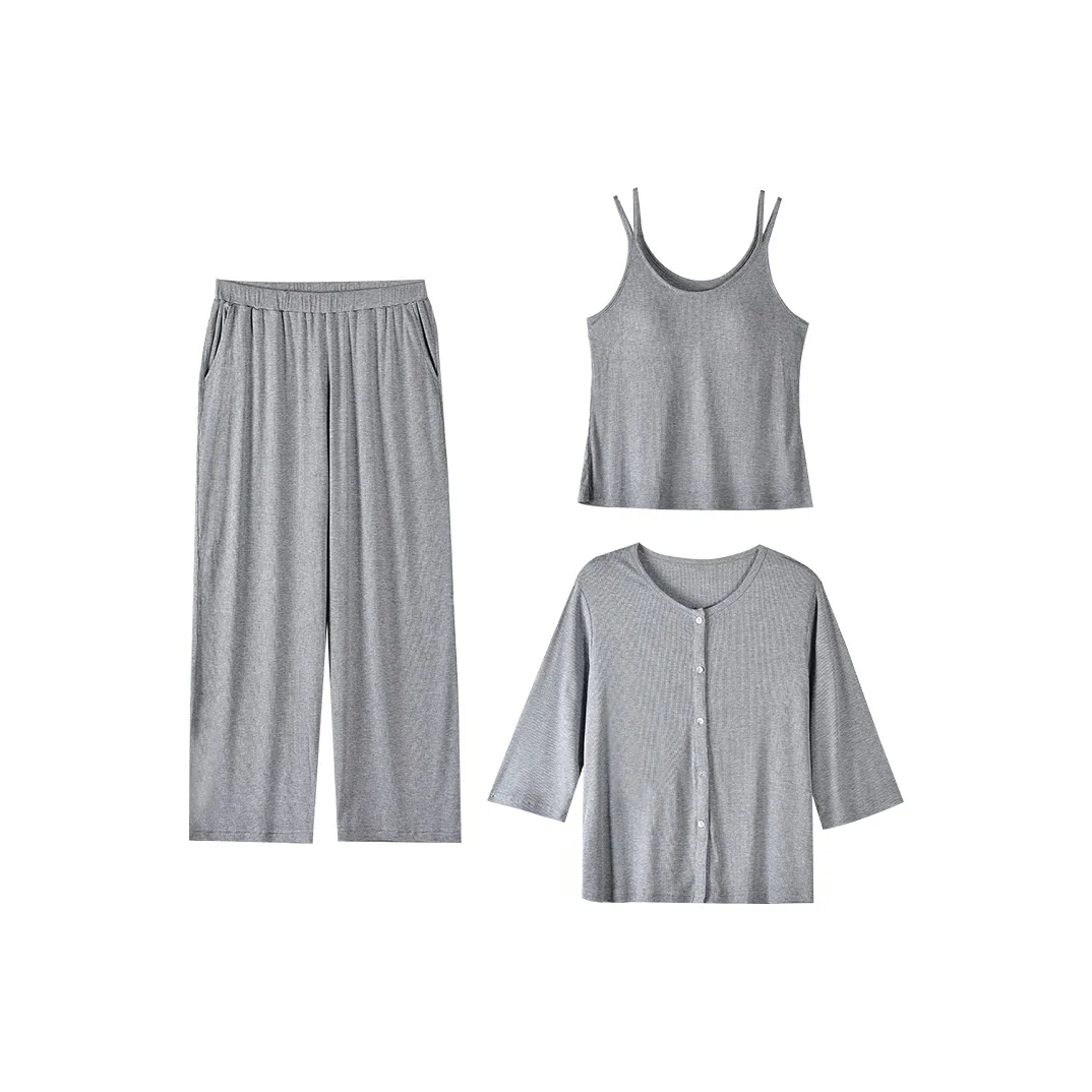 White Ran Pajama Комплект Женский Светло-Серый