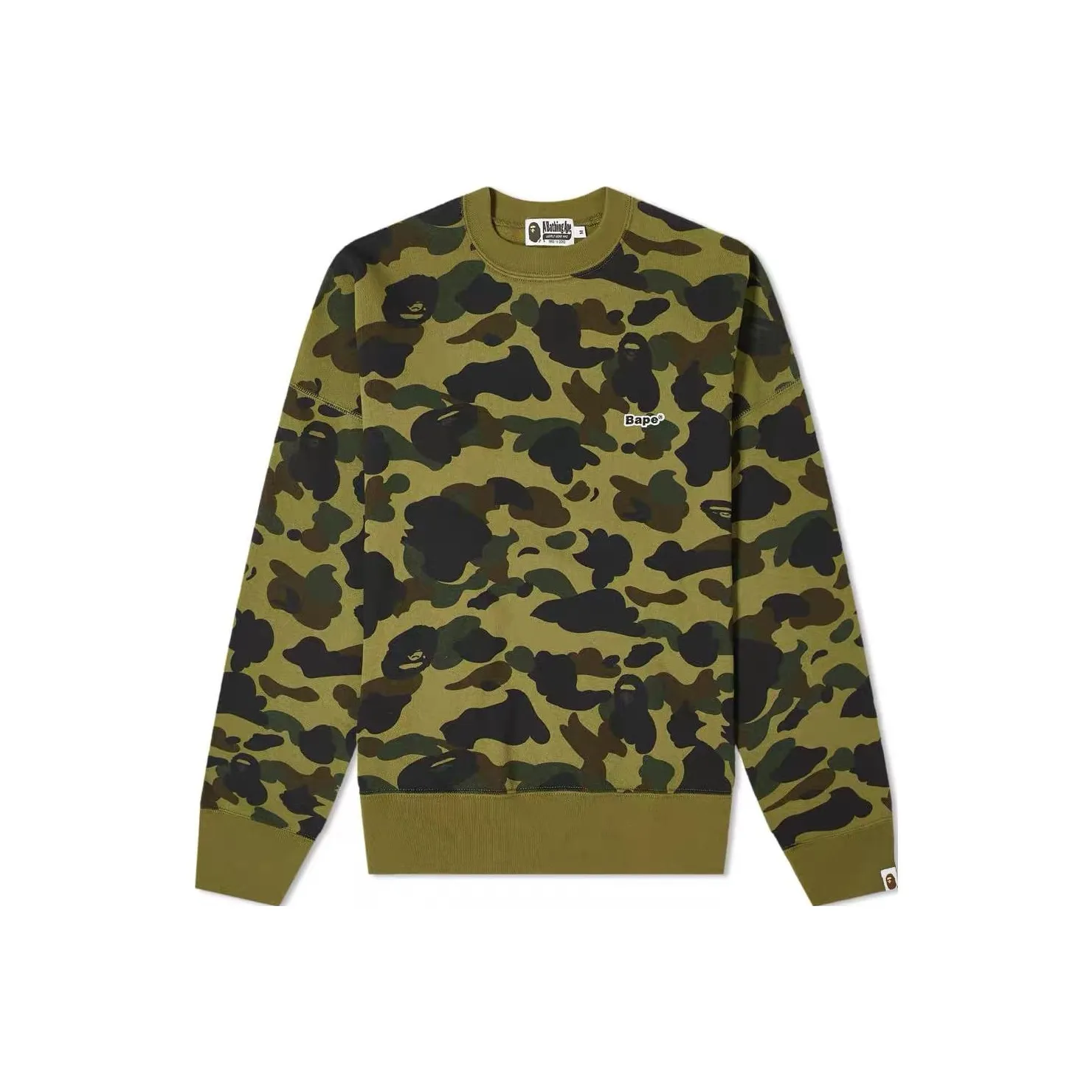 A BATHING APE Bape Свитшот Мужской Зеленый