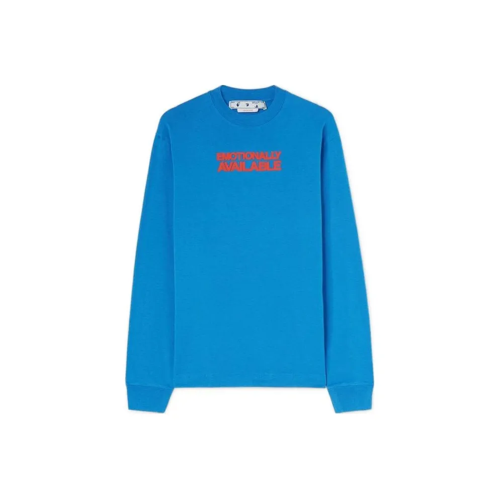 Off Белый Синий Мужской Свитшот