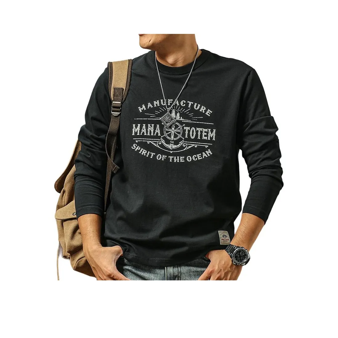 Seasonal Words T-Shirt Мужской Черный