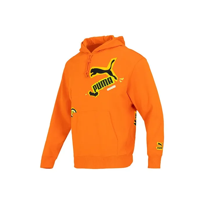PUMA Толстовка Мужская Оранжевая Красная