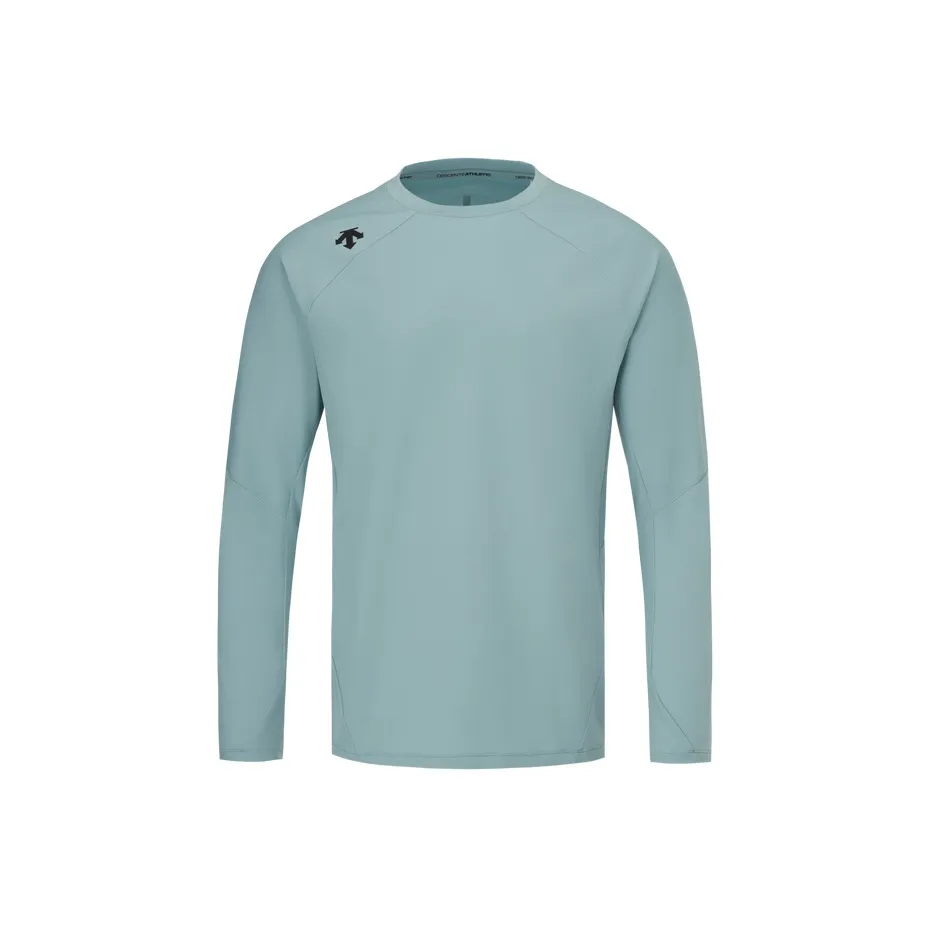 DESCENTE Тренировки Дышащая Длинная Рубашка с Длинными Рукавами Трикотаж Мужская