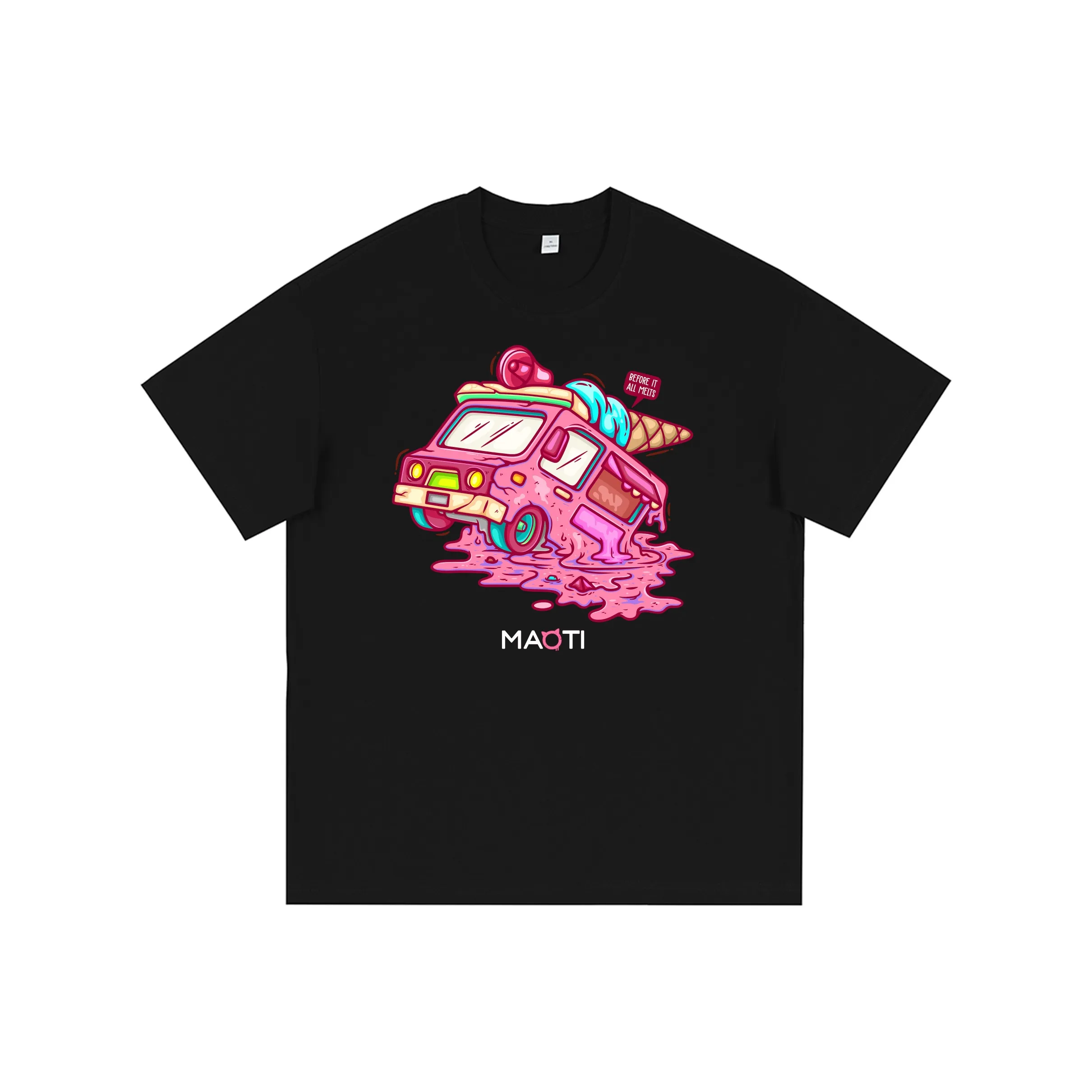 Кошки T-Shirt Унисекс Черный Белый