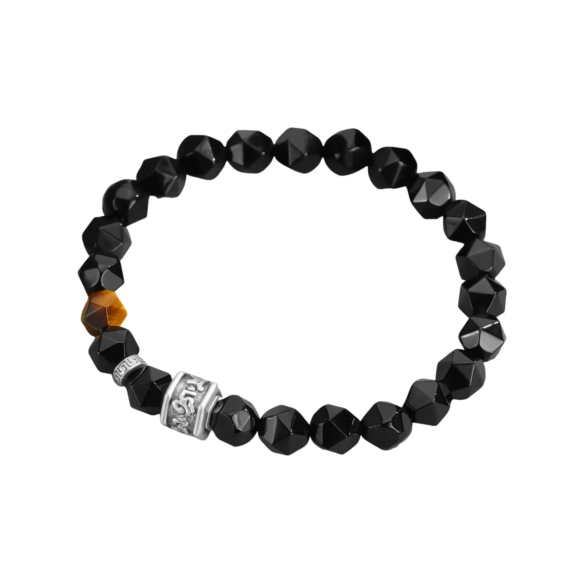 VOCK Agate & Chalcedony Beaded Bracelets Men's