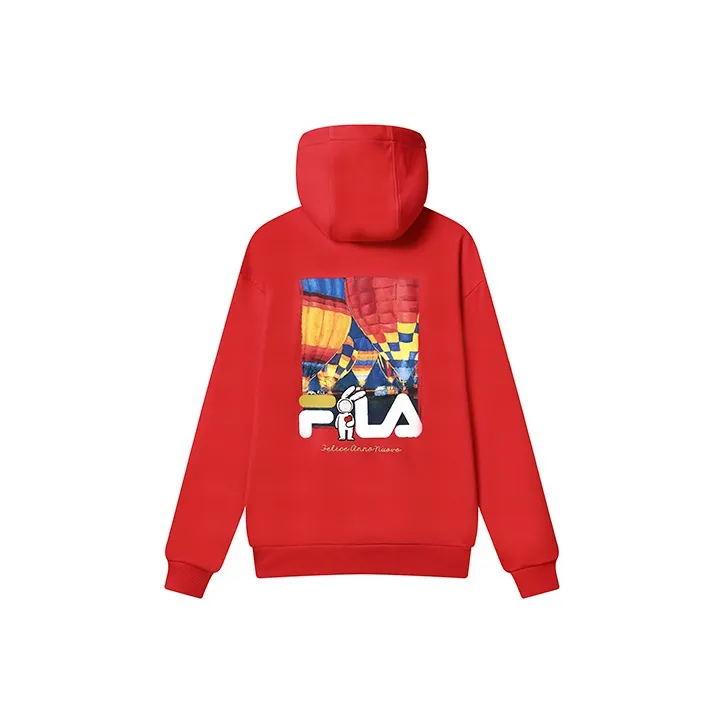 FILA CNY X Buer Rabbit Sweatshirts Unisex Red