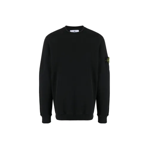 STONE ISLAND Черный Мужские Свитшоты