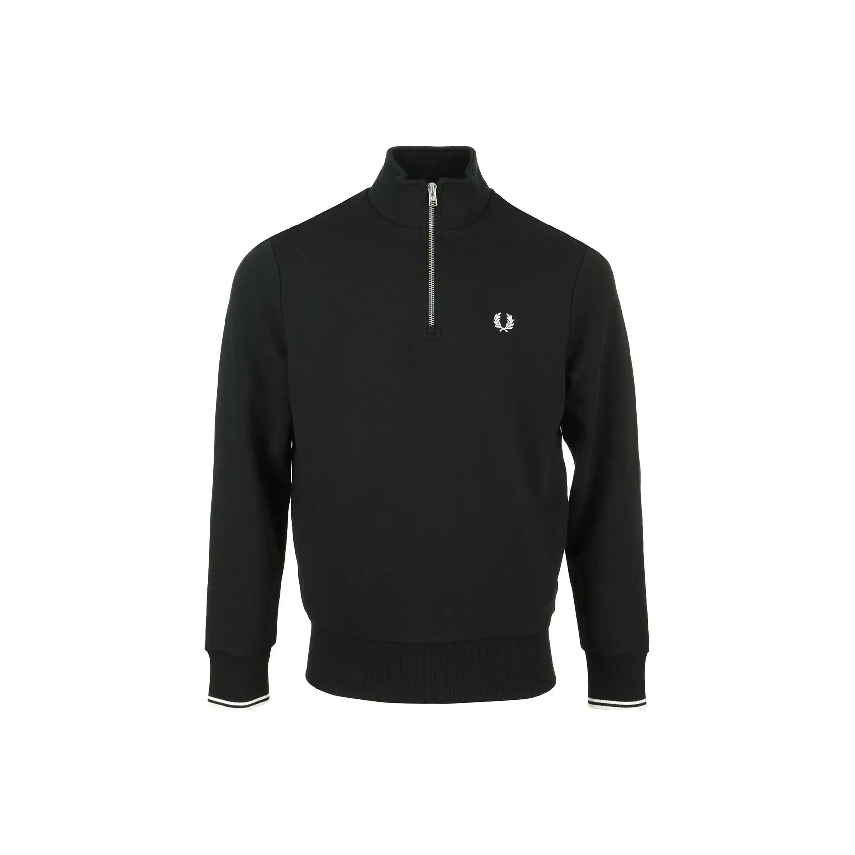 FRED PERRY Logo embroidered Zip up Jumper