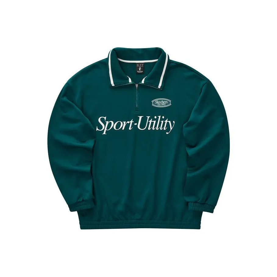 Skechers Colorful Sweatshirt Unisex Deep Sea Green
