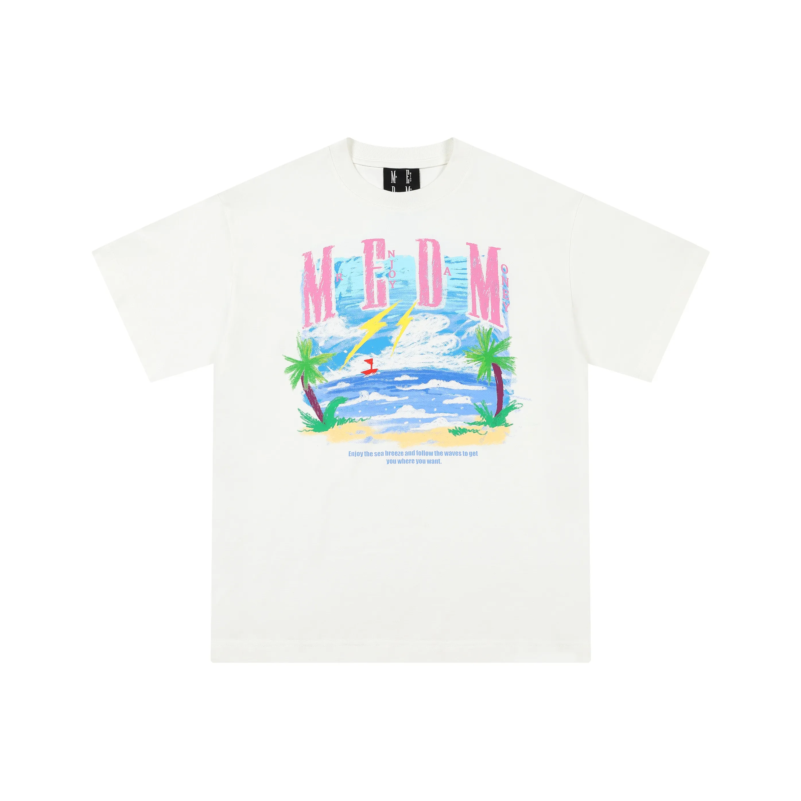 MR.ENJOYDA MONEY Белая унисекс футболка