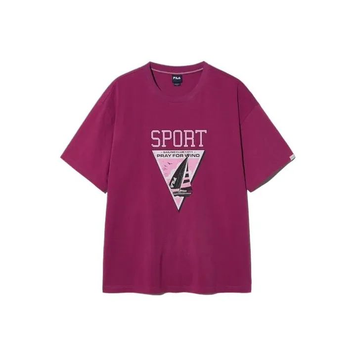 FILA T Shirt Unisex Dark Purple