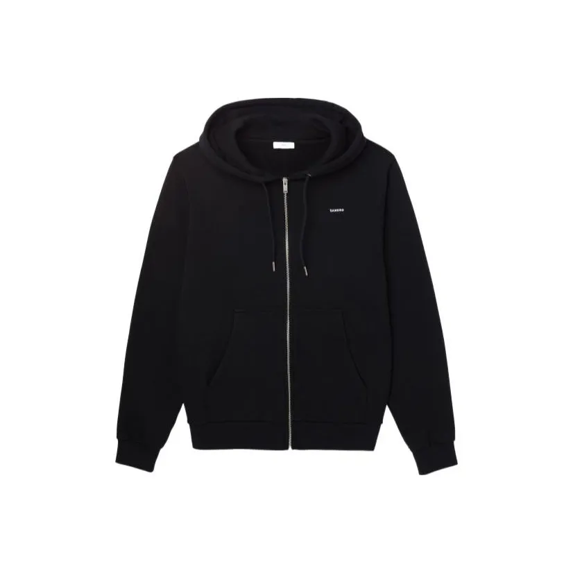 Sandro Logo print Zip up Hoodie