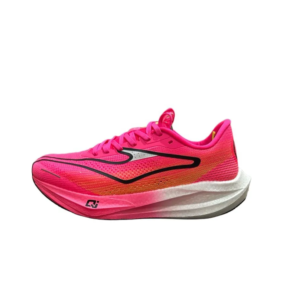 Erke Slip-resistant Abrasion-resistant Low Top Casual Running Shoes Men's Fluorescent Fuchsia Эрке Противоскользящий Устойчивый к истиранию Низкий Топ Повседневные Беговые Кроссовки Мужские Флуоресцентный Фуксия