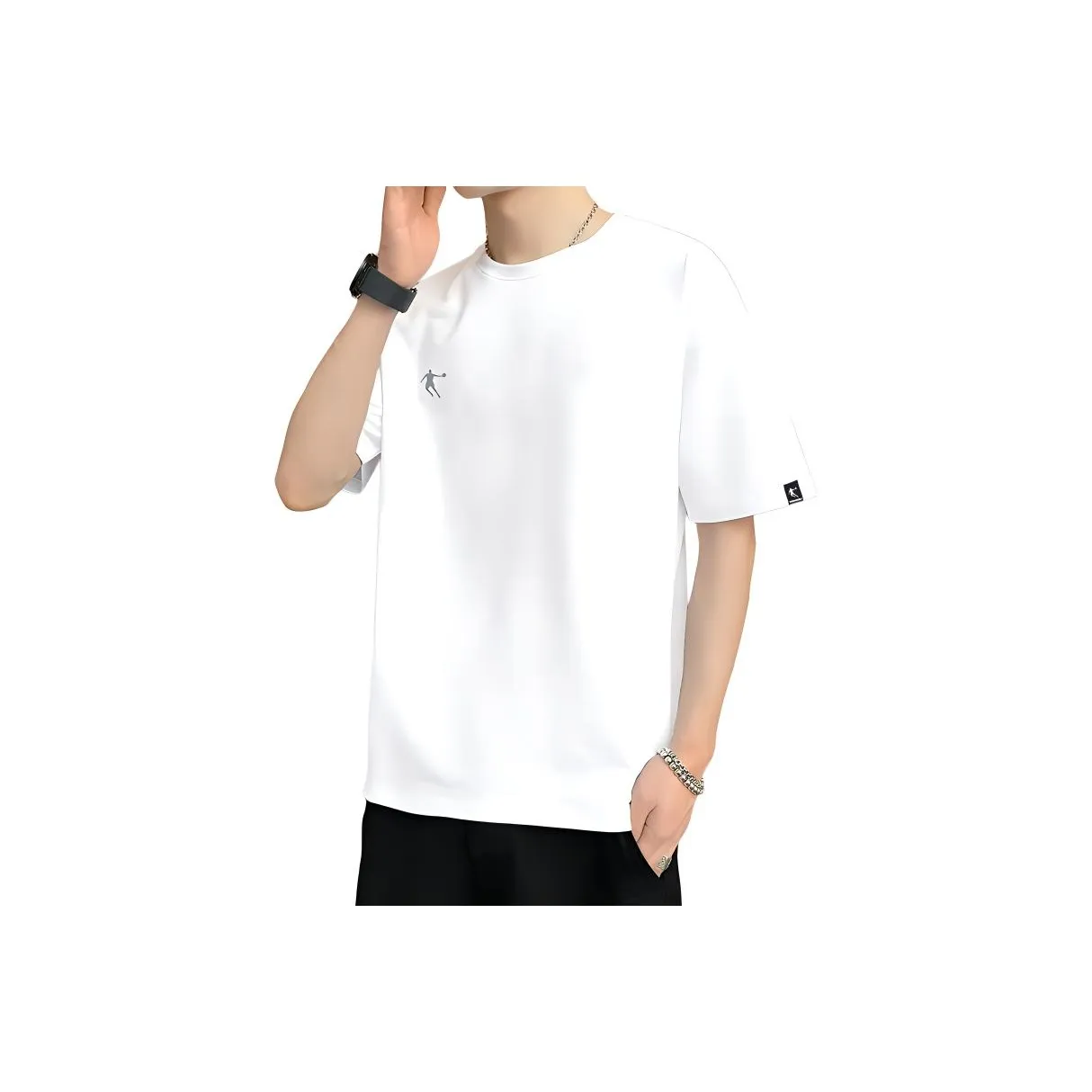 QIAODAN Белая Мужская T-Рубашка