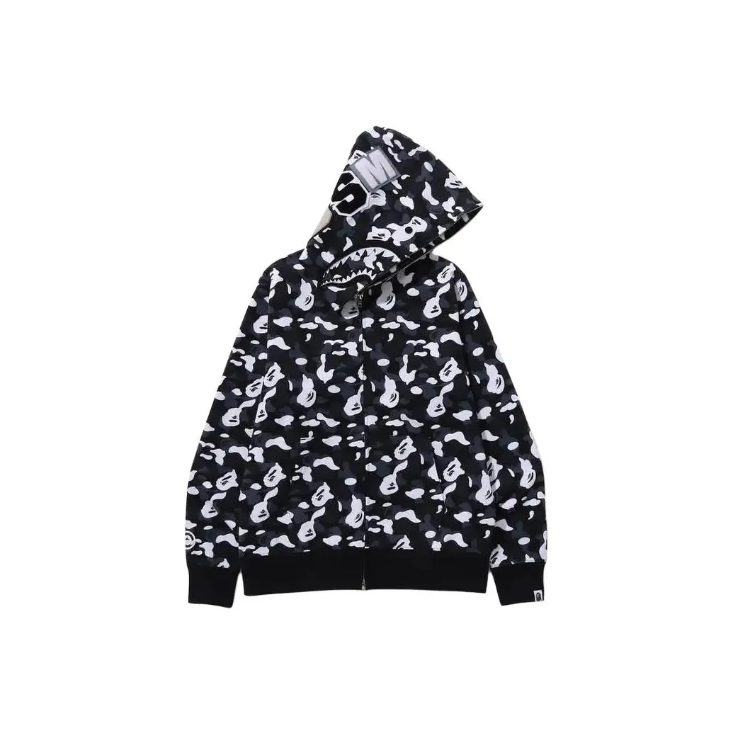 Bape X Dsm Camo Shark Full Zip Hoodie