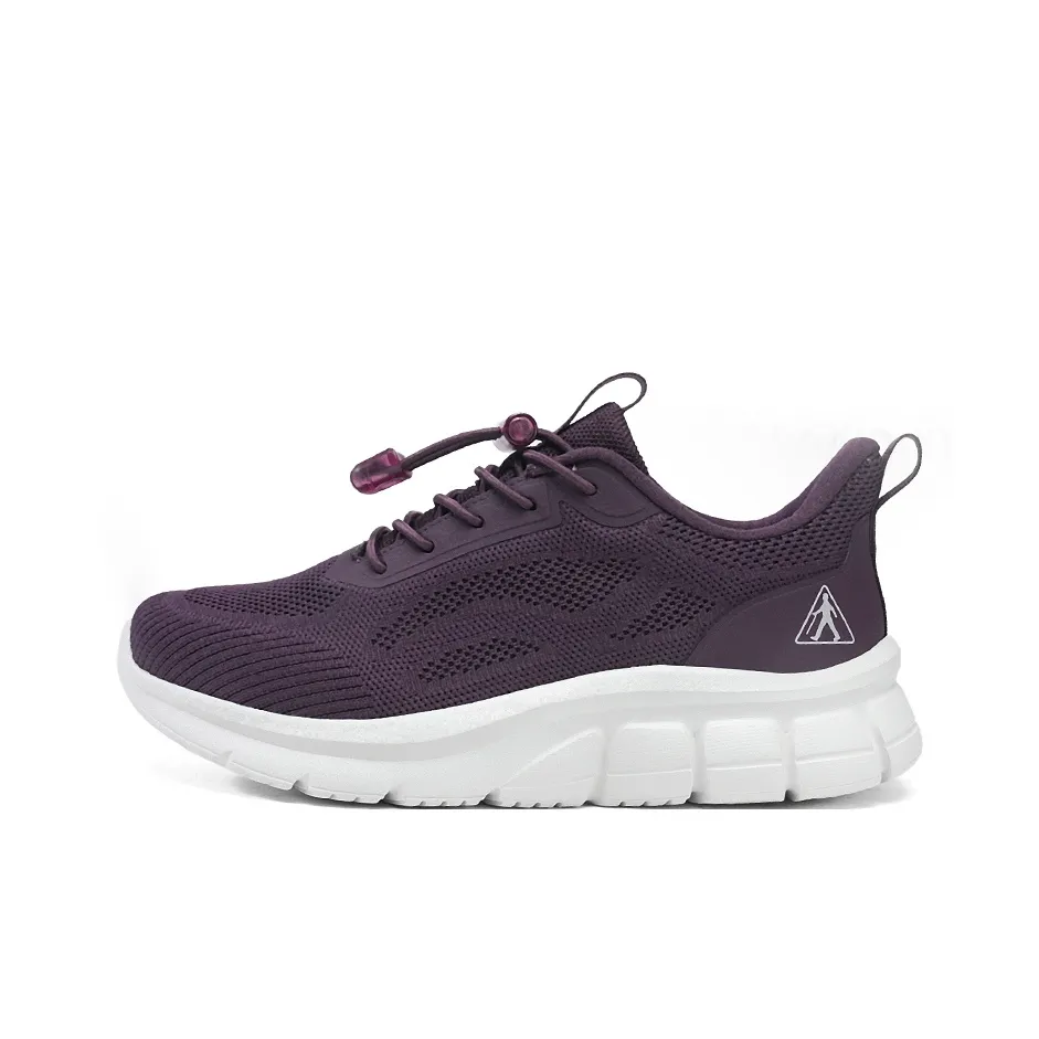 ZULIZ Sports Elderly Shoes Casual Shoes Women's Low Top Dark Reddish Purple/Black