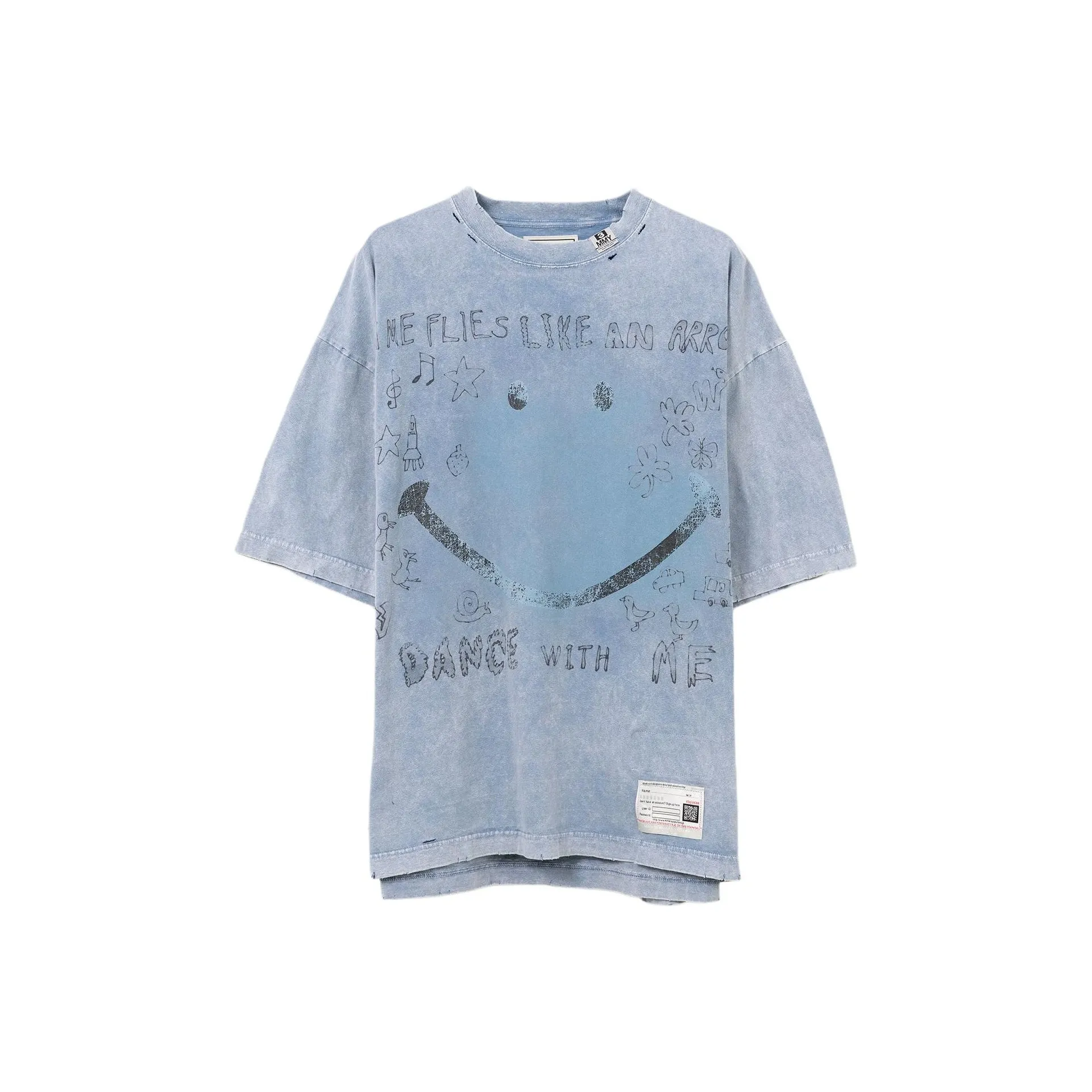 Maison Mihara Yasuhiro SS25 T-Shirt Мужской Синий