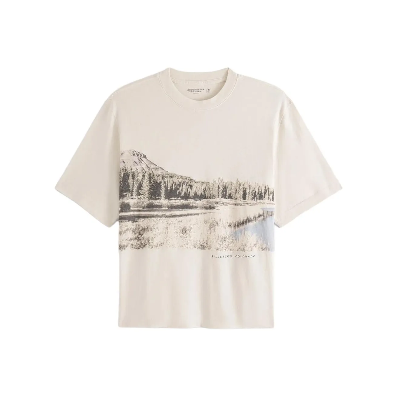 Abercrombie＆Fitch T-Shirt Мужской Кремовый