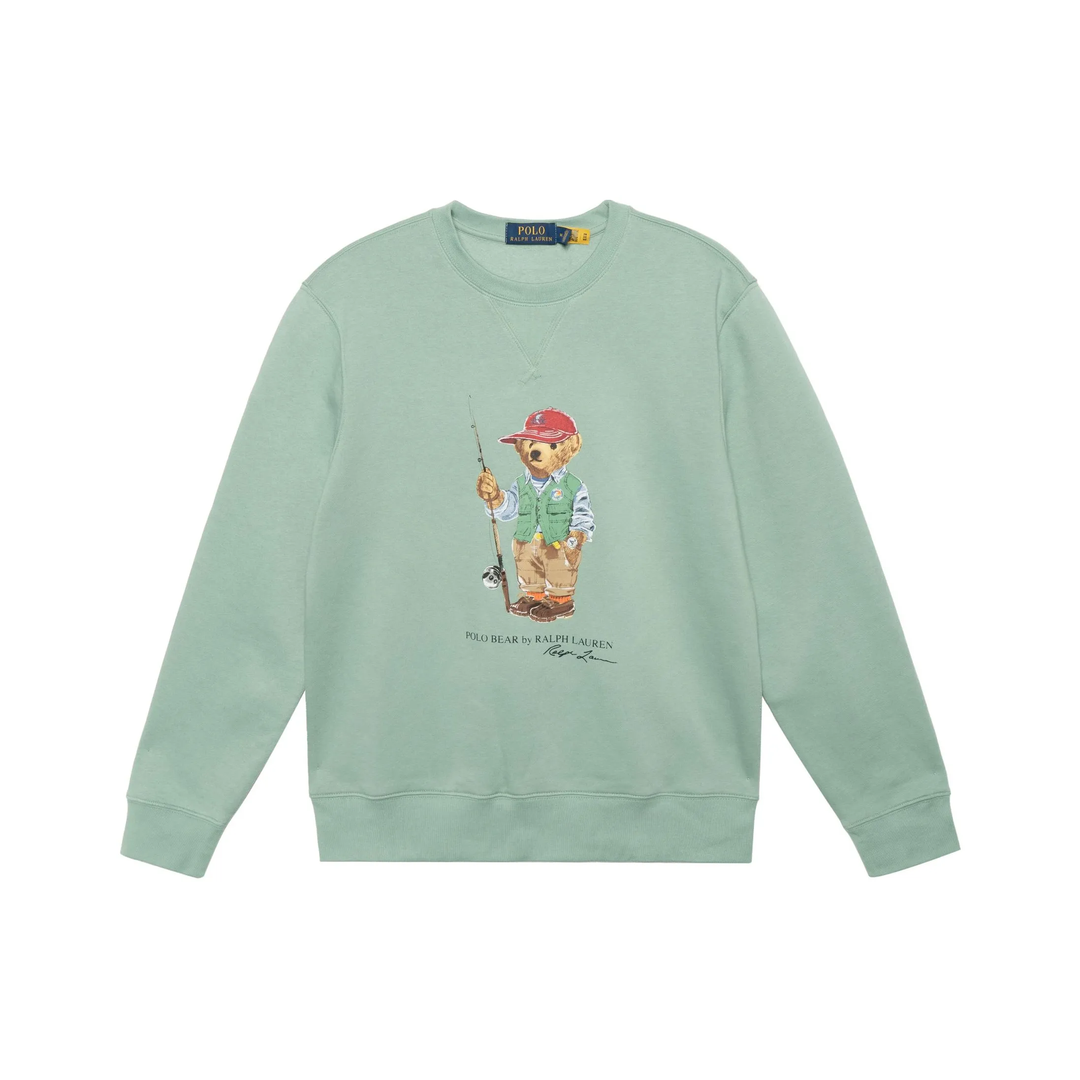 Polo Ralph Lauren SS23 Teddy Bear Logo Print Crewneck Sweatshirt Green