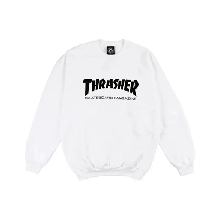 Thrasher Белый Унисекс Свитшоты