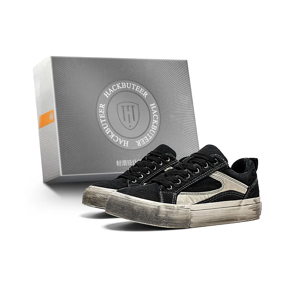 HACKBUTEER Low Top Canvas Shoes Men's