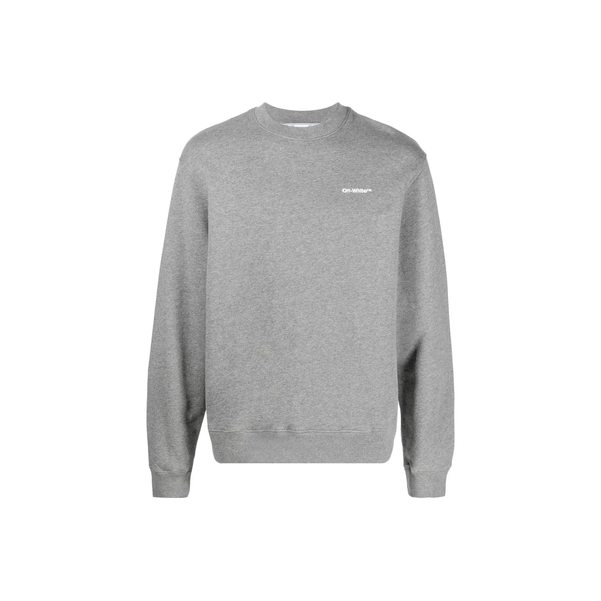 OFF WHITE Wave Outl Diag Slim Crewneck