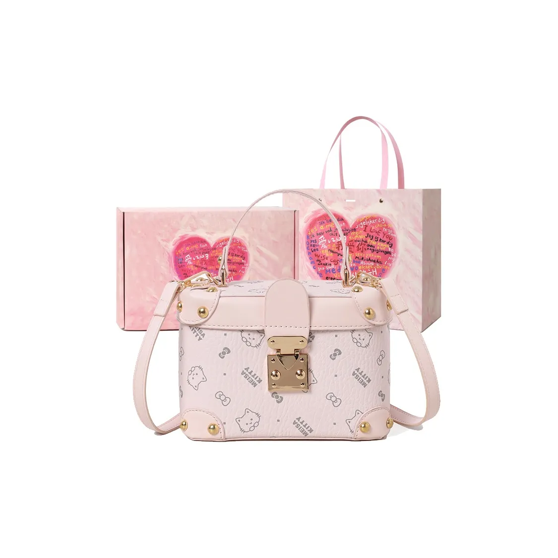 NATTY ПУ (полиуретан) Сумка через плечо Сумка для рук Сумка через плечо Женская Розовая Экрю Коричневая