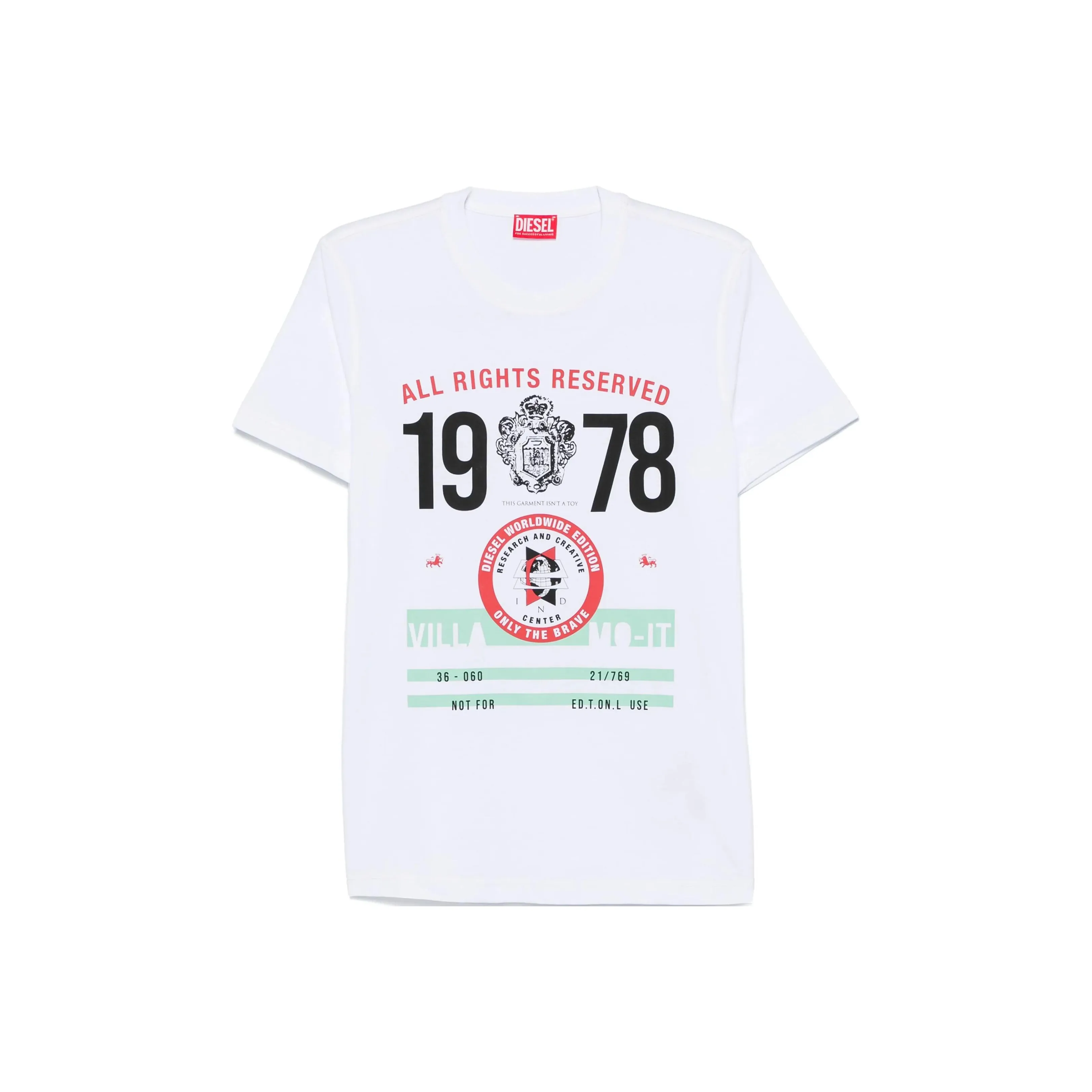 DIESEL Белая Мужская T-Рубашка
