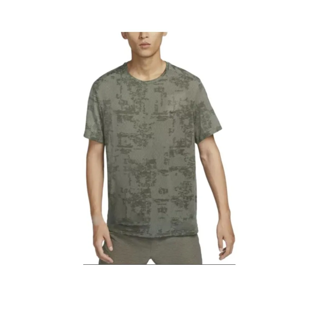 Nike Бег Т-Рубашка Мужская Зеленая