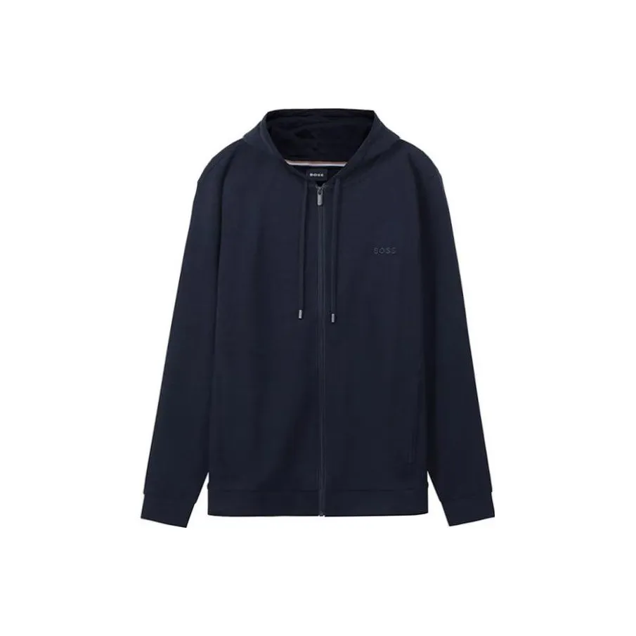 HUGO BOSS Zip-up Cotton-cashmere Blend Hoodie