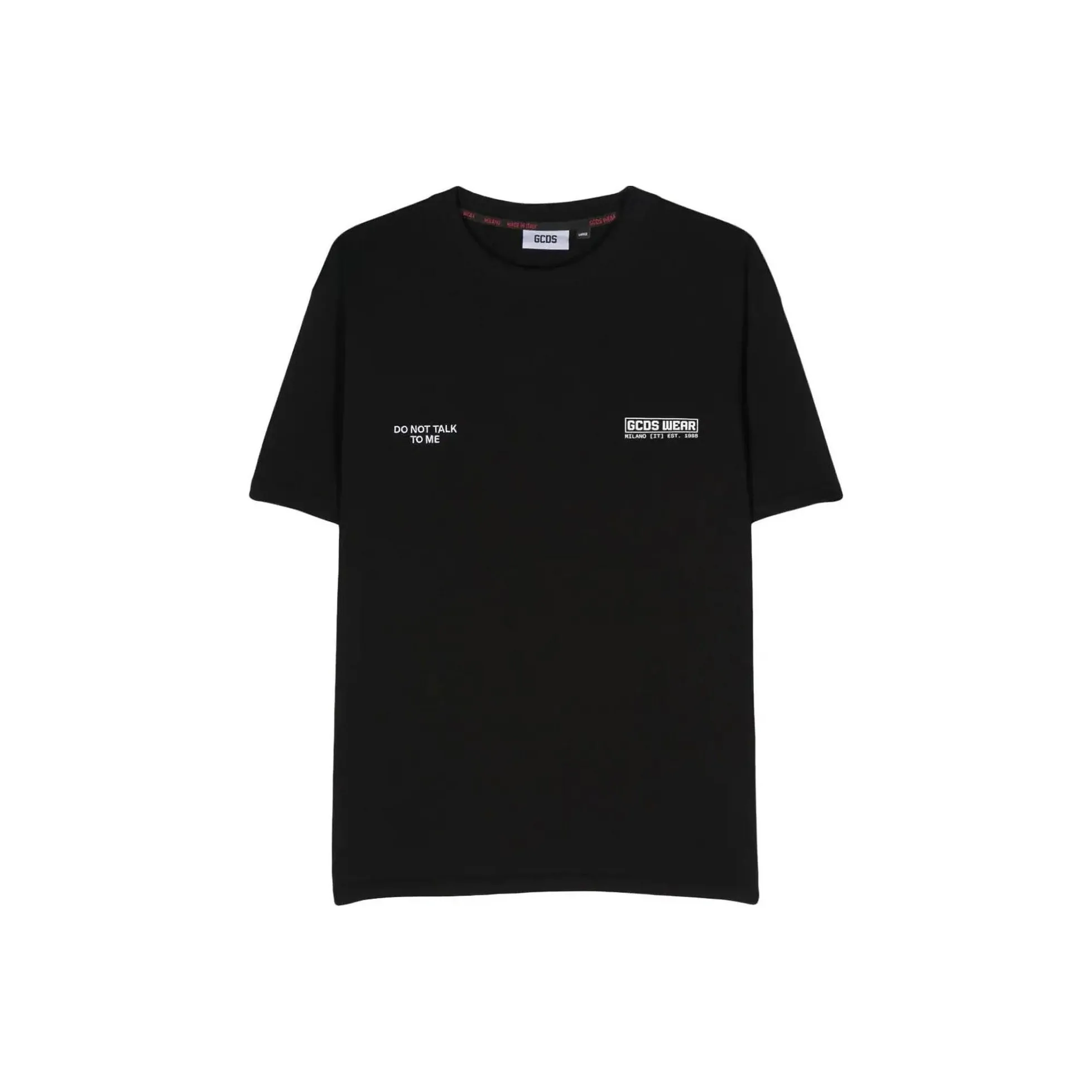 GCDS Do Not Talk To Me Cotton T shirt