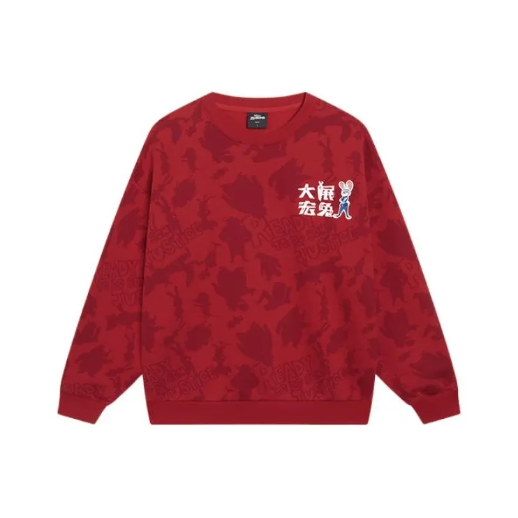 LiNing x Disney Sweatshirt Unisex Agate Red All Over Print
